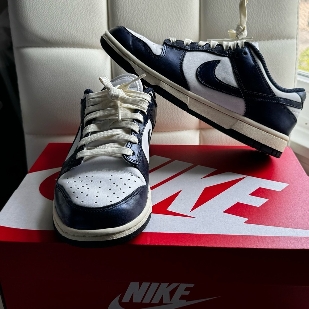 Women's 7.5 Nike Dunk Low Premium Vintage Navy